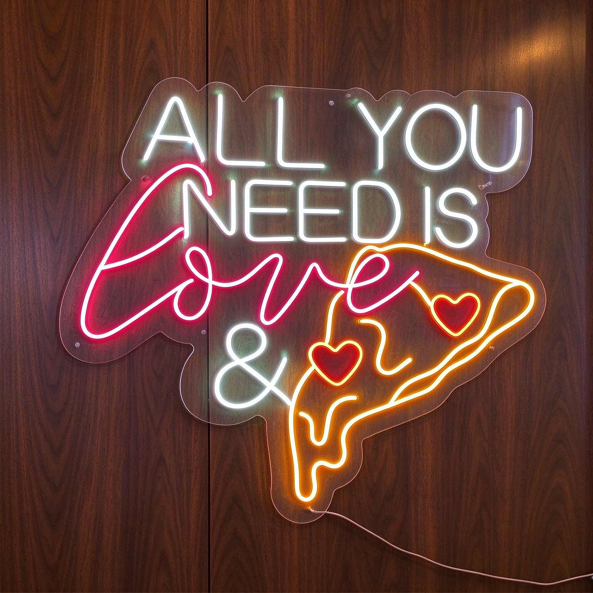 All You Need Is Love & Pizza LED Neon Sign BLDA052