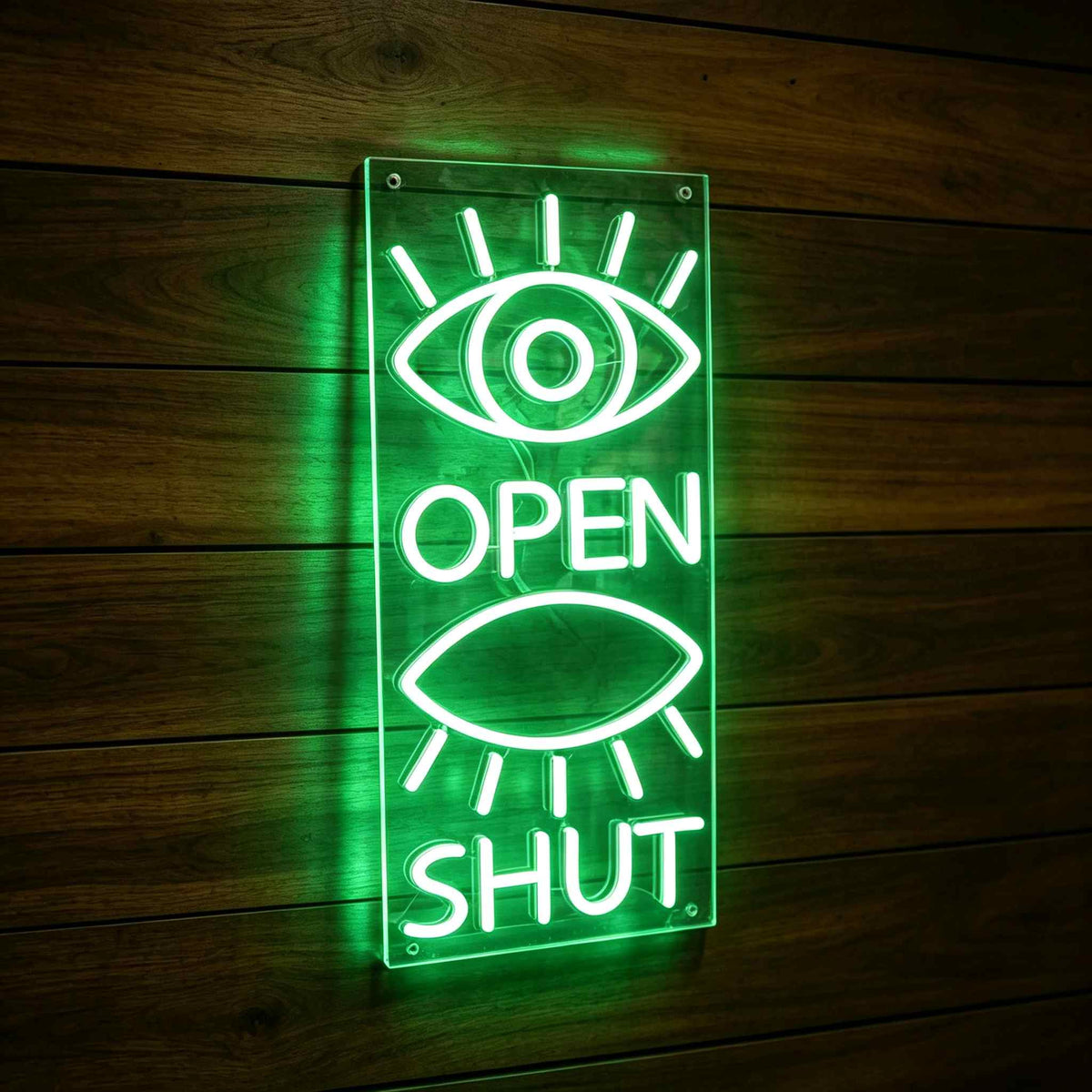 Eyes Open Eyes Shut LED Neon Sign BLDA016