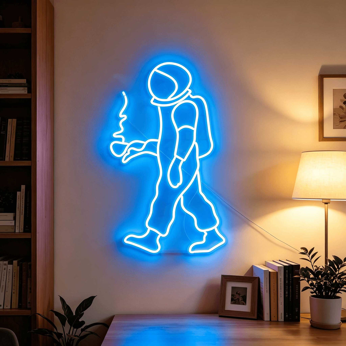 Astronaut Holding Coffee LED Neon Sign BLDA005