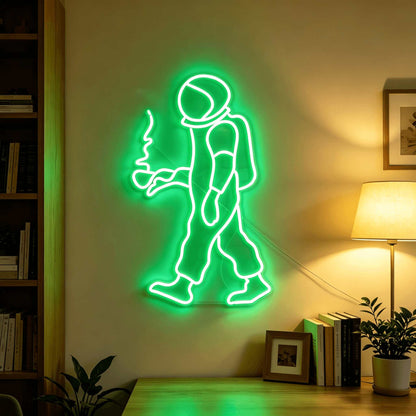 Astronaut Holding Coffee LED Neon Sign BLDA005