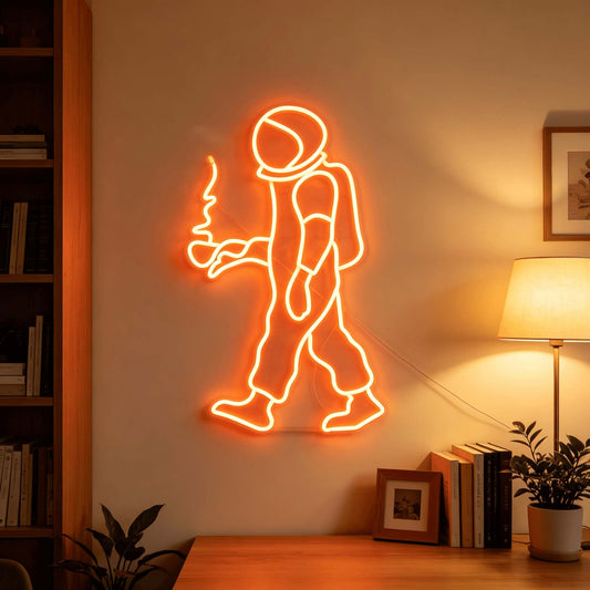 Astronaut Holding Coffee LED Neon Sign BLDA005