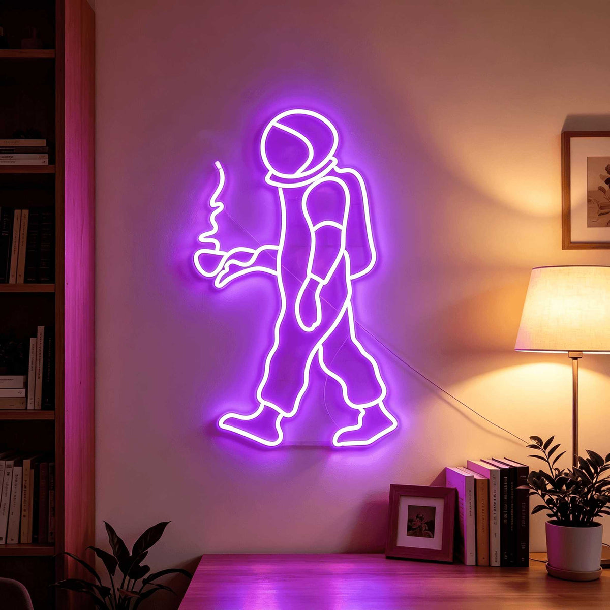 Astronaut Holding Coffee LED Neon Sign BLDA005