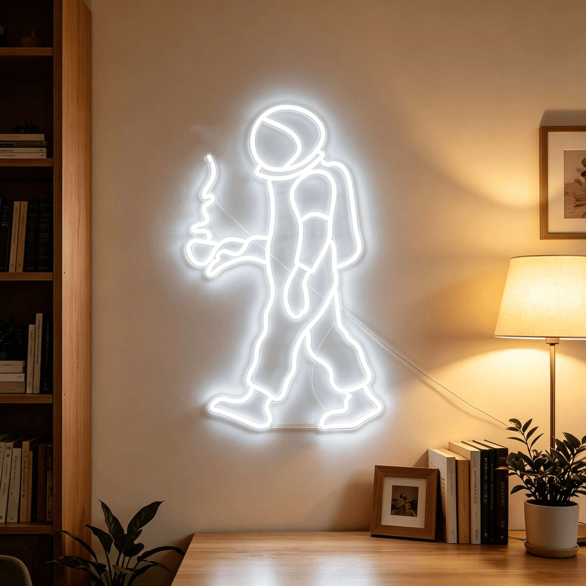 Astronaut Holding Coffee LED Neon Sign BLDA005