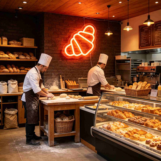 Croissant LED Neon Sign BLDA012