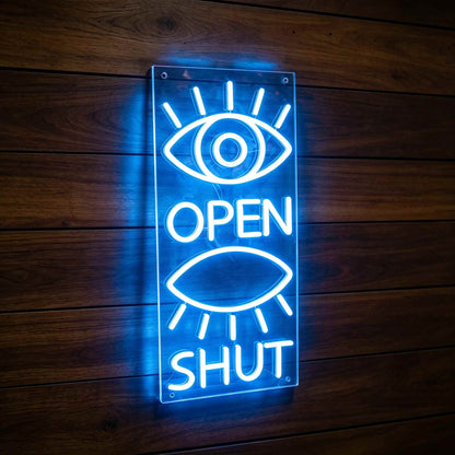 Eyes Open Eyes Shut LED Neon Sign BLDA016