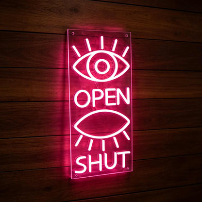 Eyes Open Eyes Shut LED Neon Sign BLDA016