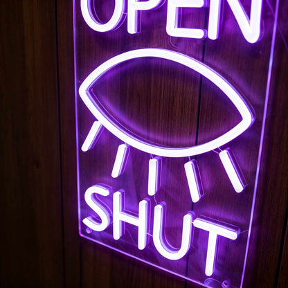 Eyes Open Eyes Shut LED Neon Sign BLDA016