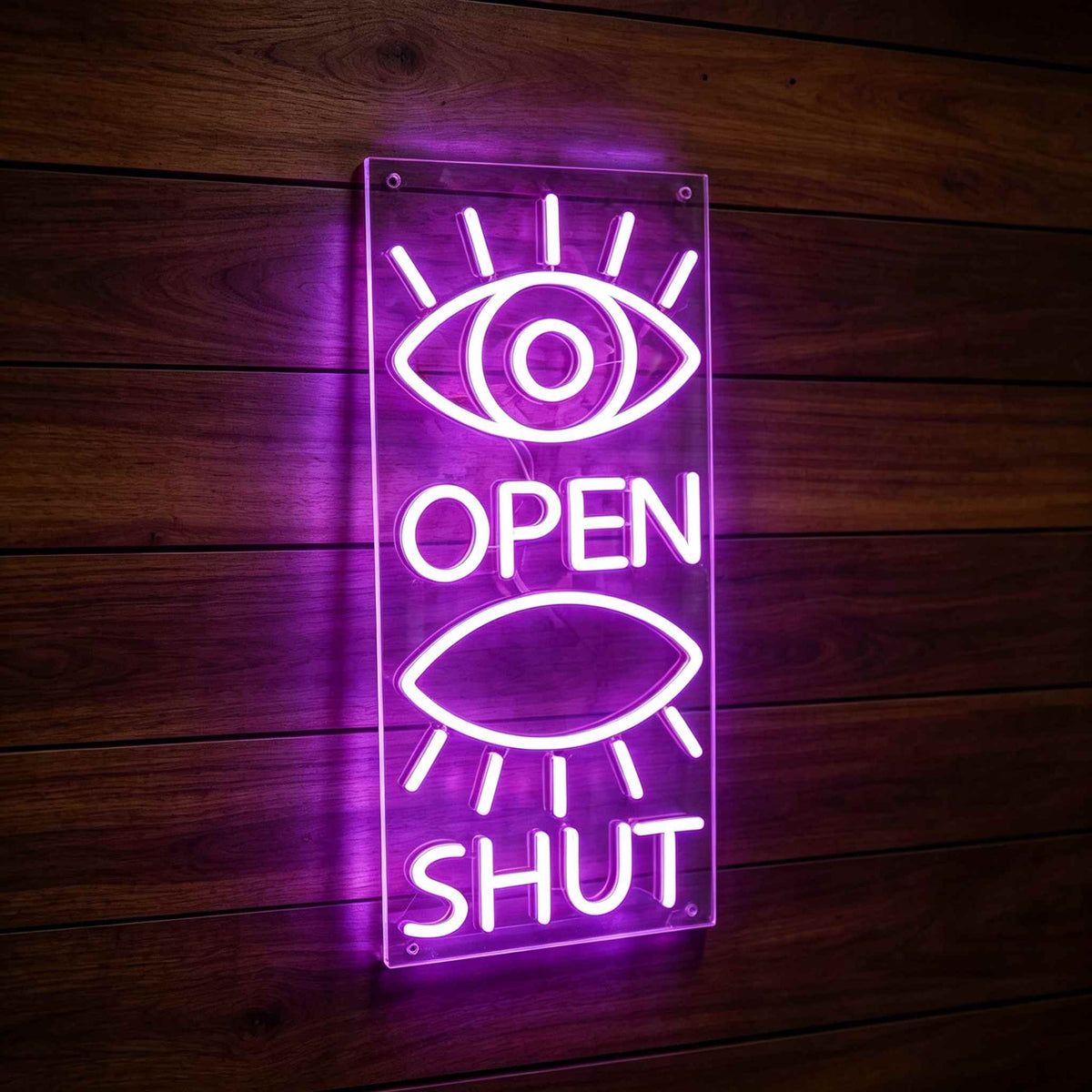 Eyes Open Eyes Shut LED Neon Sign BLDA016