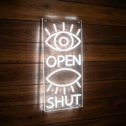 Eyes Open Eyes Shut LED Neon Sign BLDA016